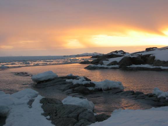 sunset from antarctica